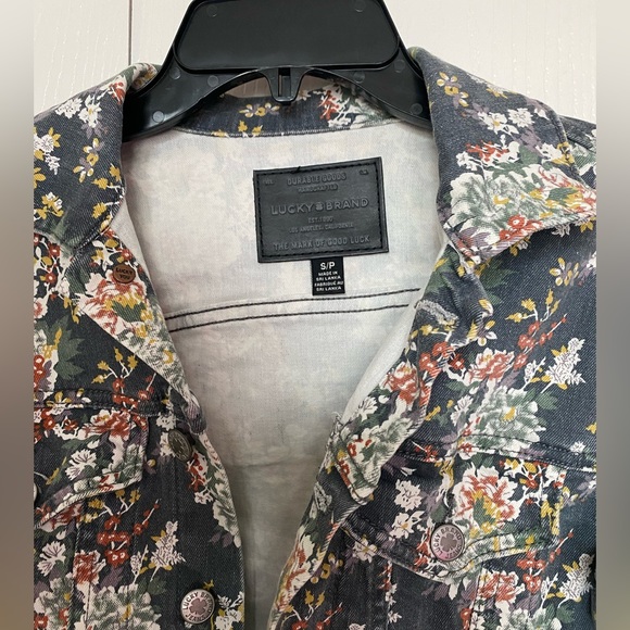 Lucky Brand Floral Tomboy Denim Jacket S - Picture 3 of 5